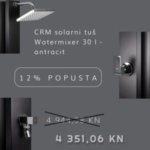 CRM solarni tuš Watermixer 30 l - antracit